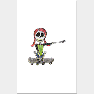 Lively Bones Skater Girl Posters and Art